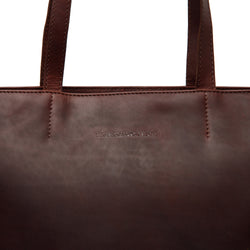 Leather Shopper Brown Emilia