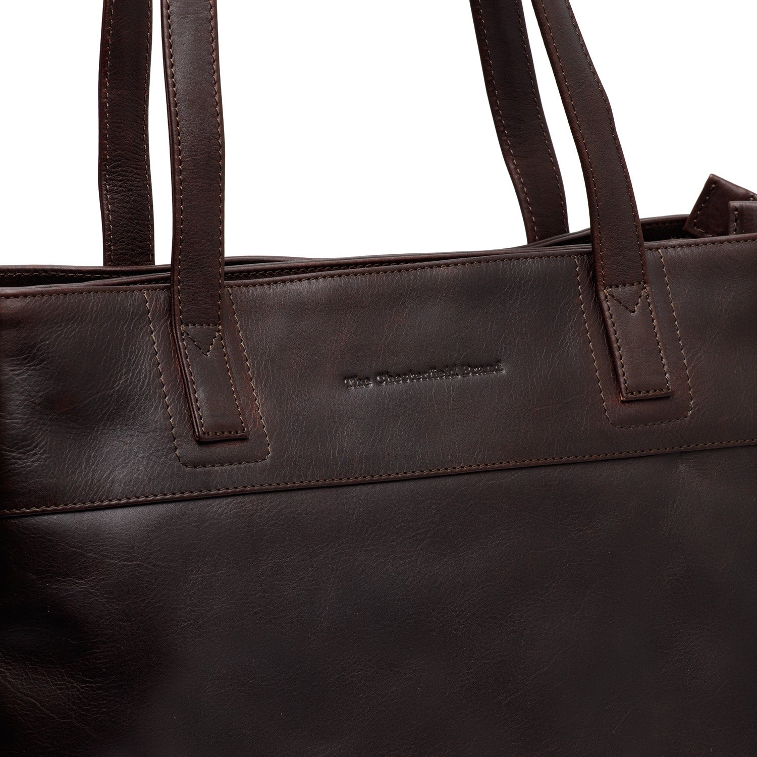 Leather Shopper Brown Nola