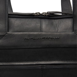 Leather Laptop Bag Black Ryan