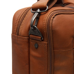 Leather Laptop Bag Cognac Ryan