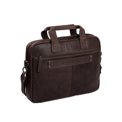 Leather Laptop Bag Brown Calvi