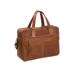 Leather Laptop Bag Cognac Misha