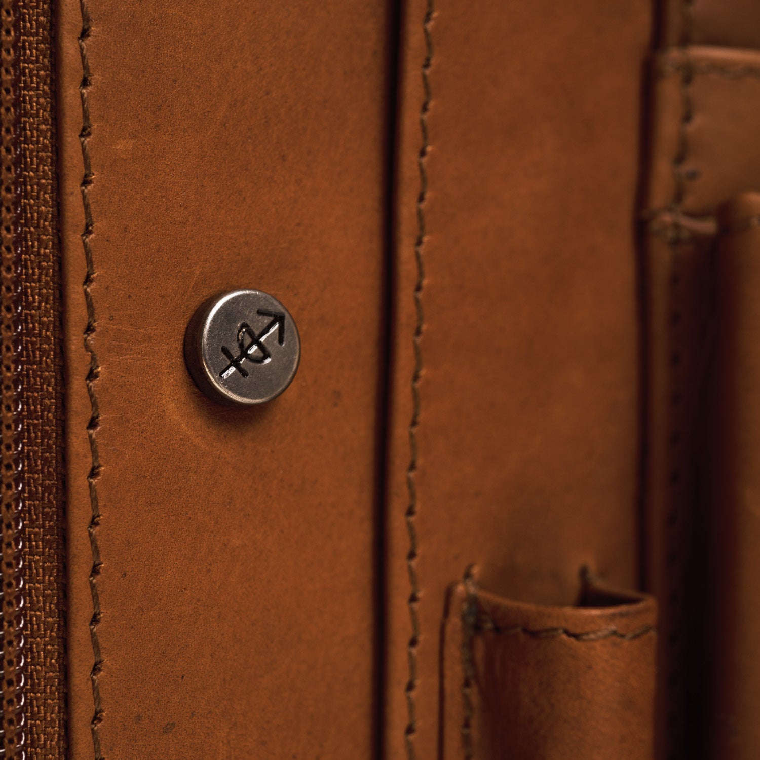 Leather Document Case Cognac Barnet