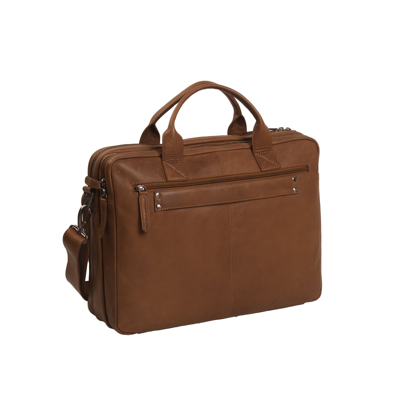 Leather Laptop Bag Cognac Jackson