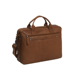 Leather Laptop Bag Cognac Jackson