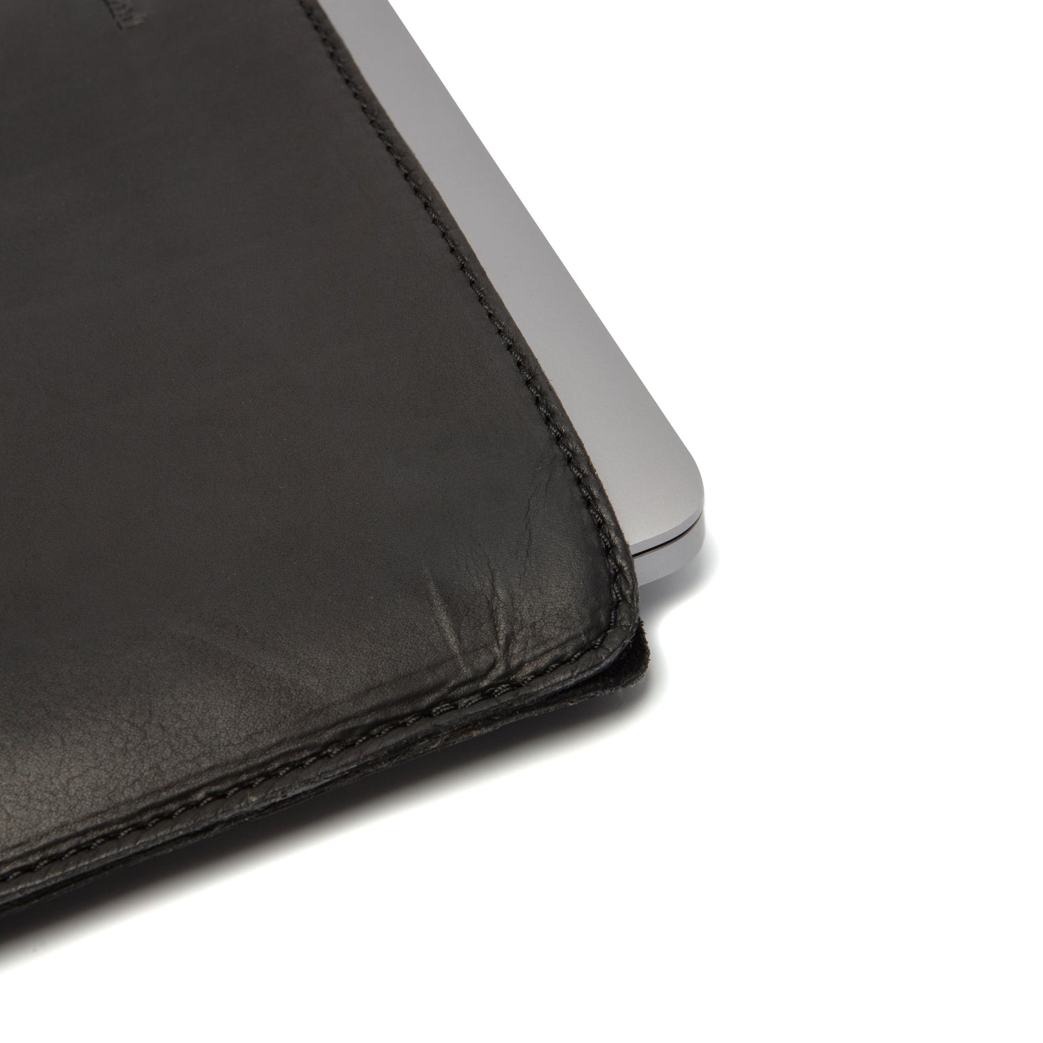 Leather Laptop Sleeve Black Miami 15 Inch