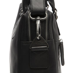 Leather Laptop Bag Black Santiago