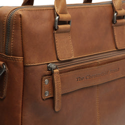 Leather Laptop Bag Cognac Santiago