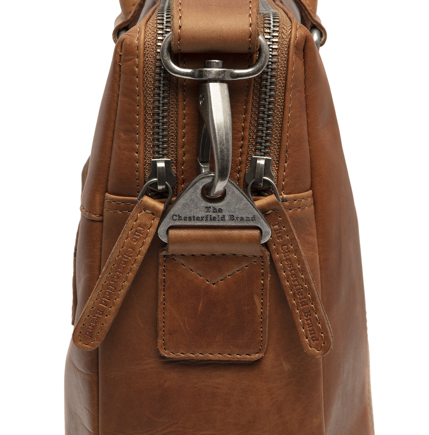 Leather Laptop Bag Cognac Santiago