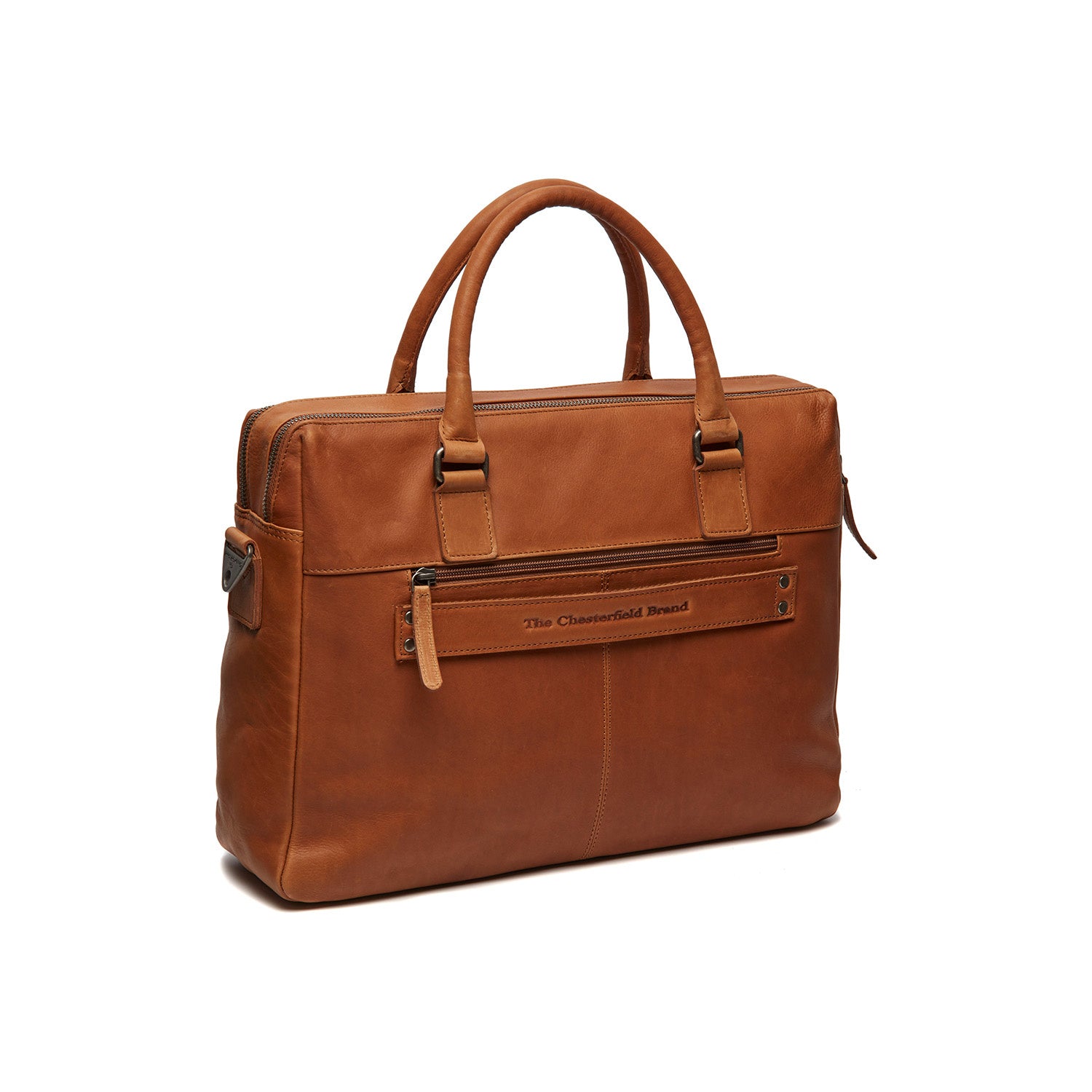 Leather Laptop Bag Cognac Salvador