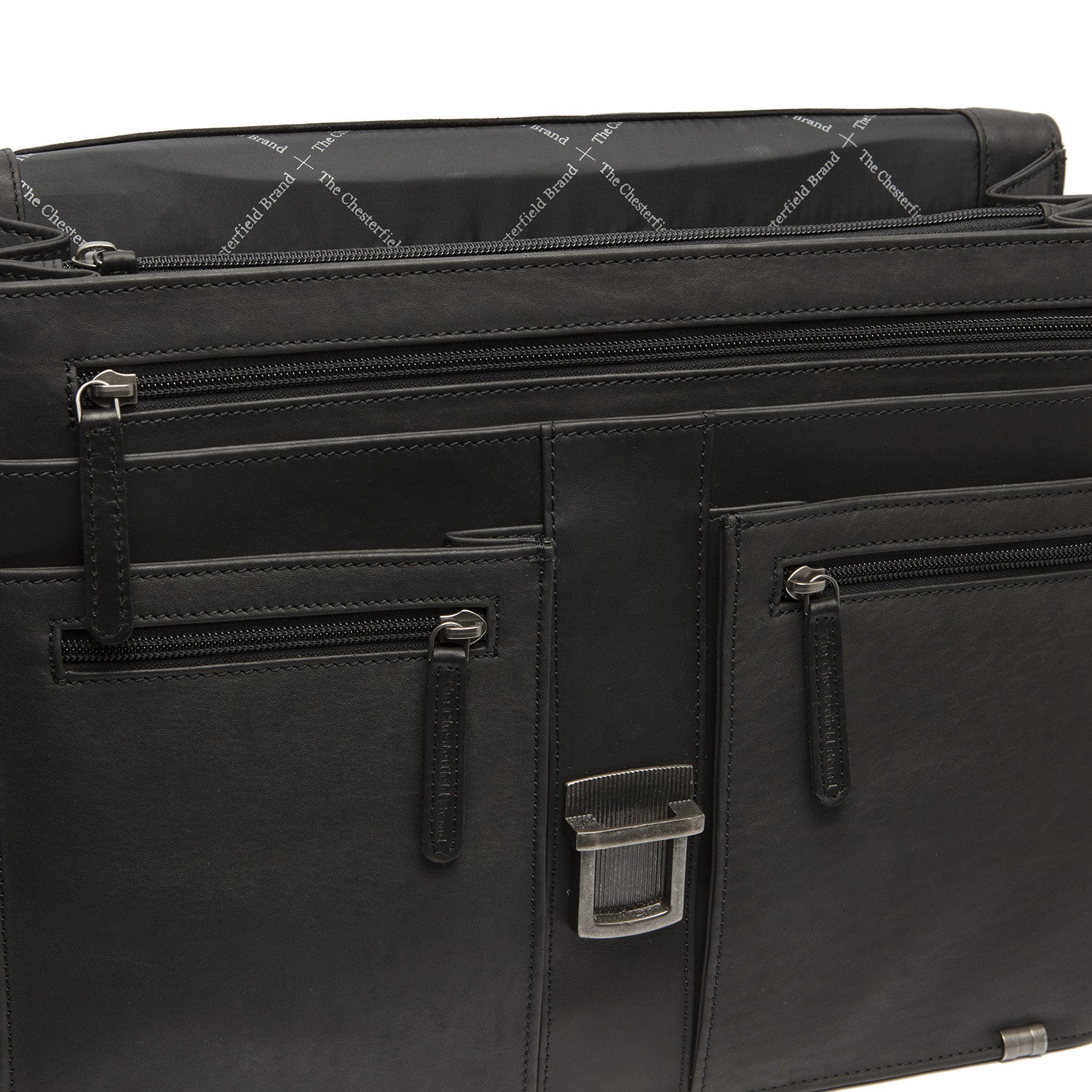 Leather Briefcase Black Stuttgart