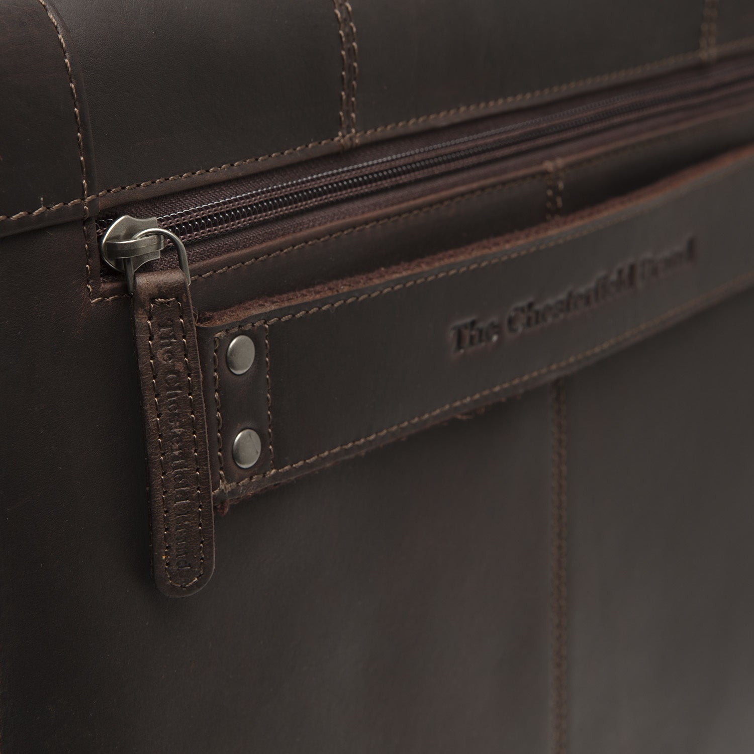 Leather Briefcase Brown Stuttgart