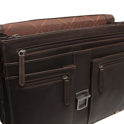 Leather Briefcase Brown Stuttgart