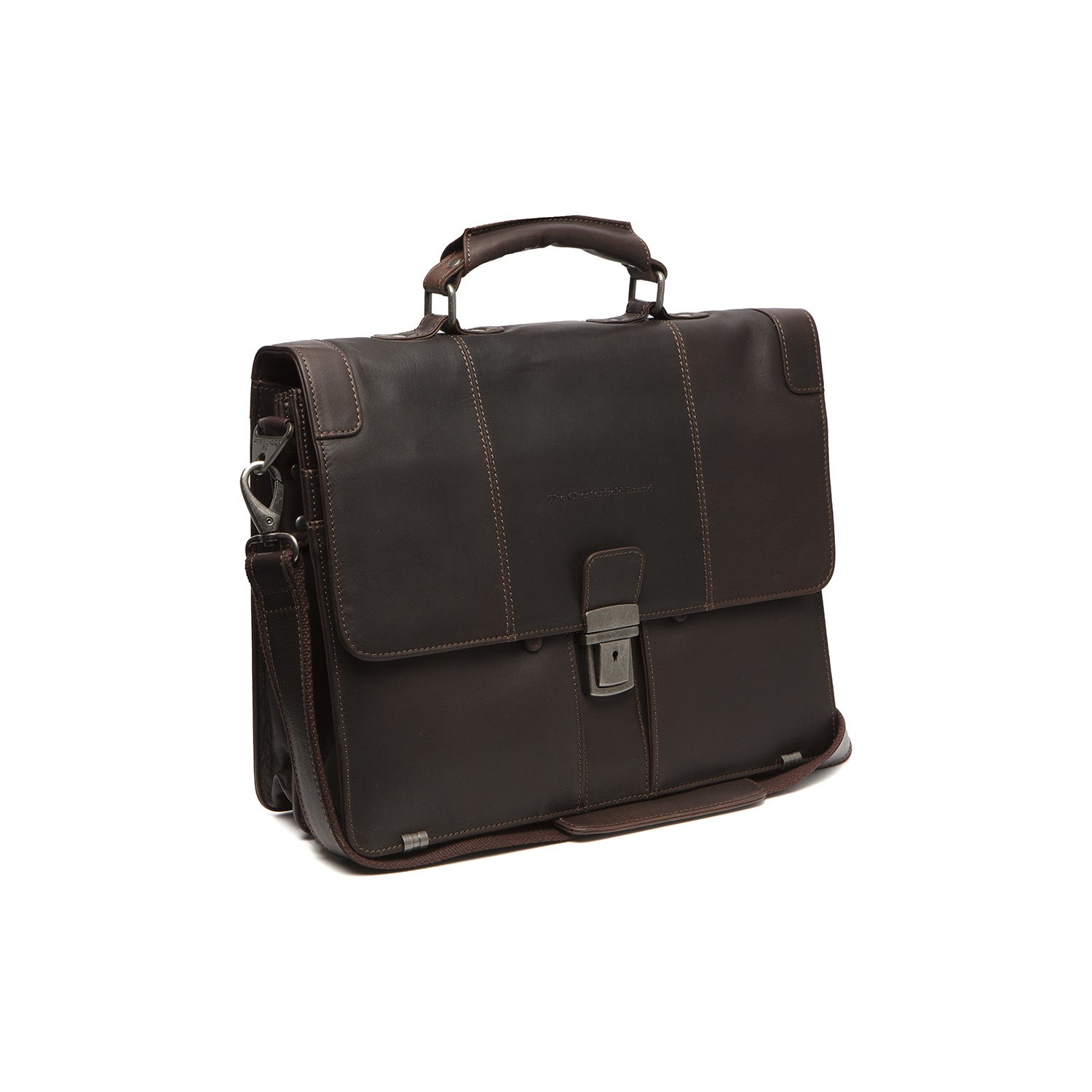 Leather Briefcase Brown Stuttgart