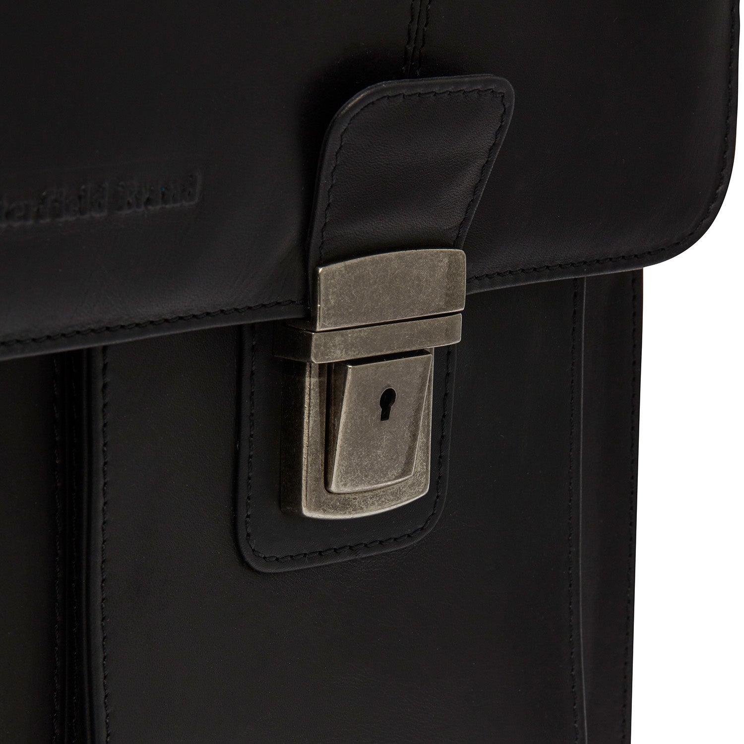 Leather Briefcase Black Springfield