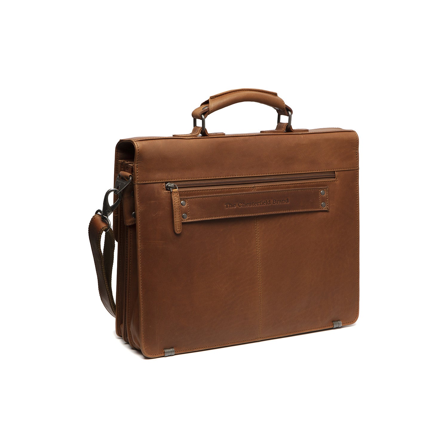 Leather Briefcase Cognac Springfield