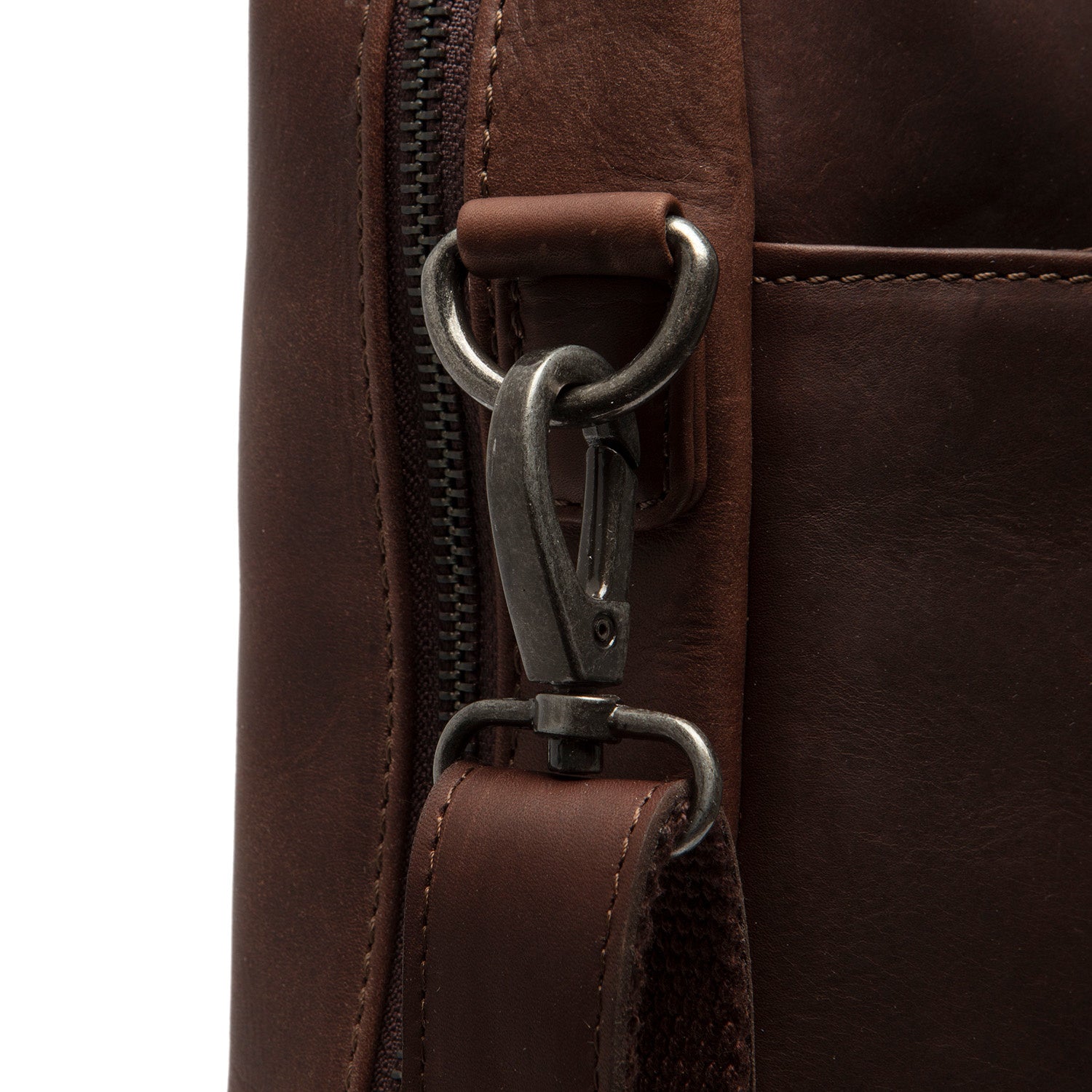 Leather Laptop Bag Brown Manhattan