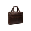 Leather Laptop Bag Brown Manhattan