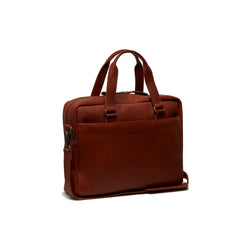 Leather Laptop Bag Cognac Manhattan