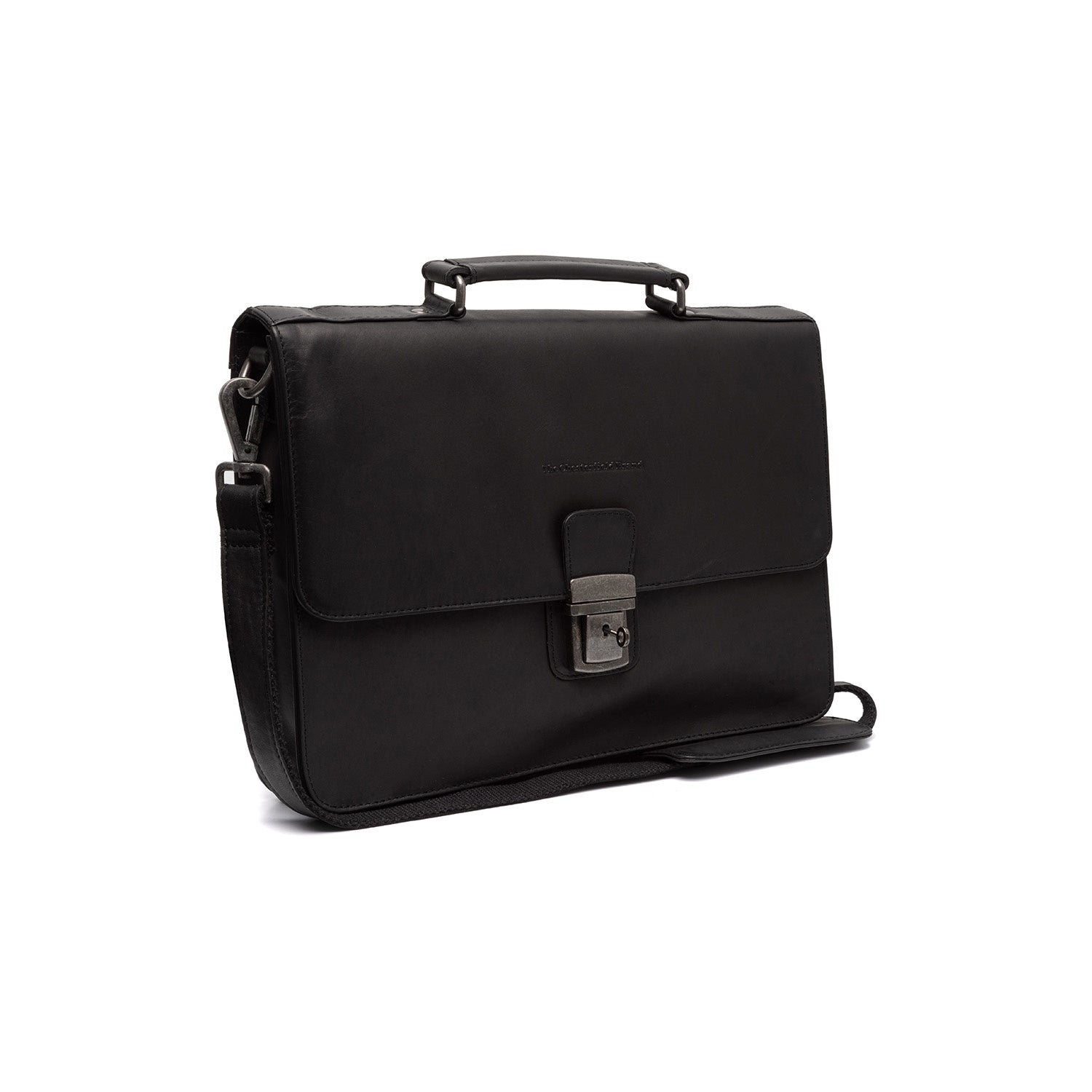 Leather Briefcase Black Venice