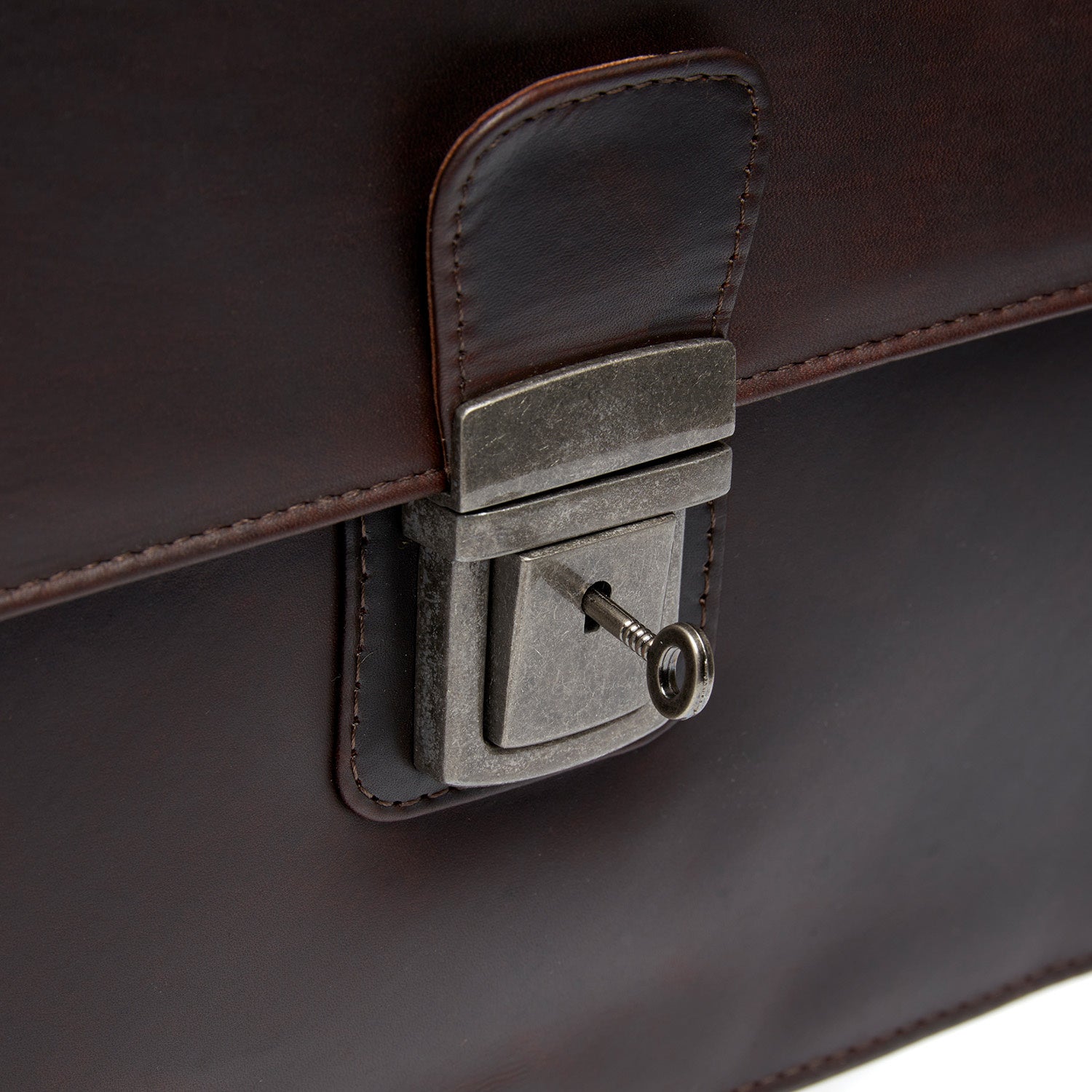 Leather Briefcase Brown Venice