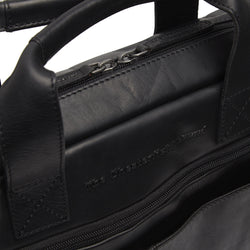 Leather Laptop Bag Black Verona