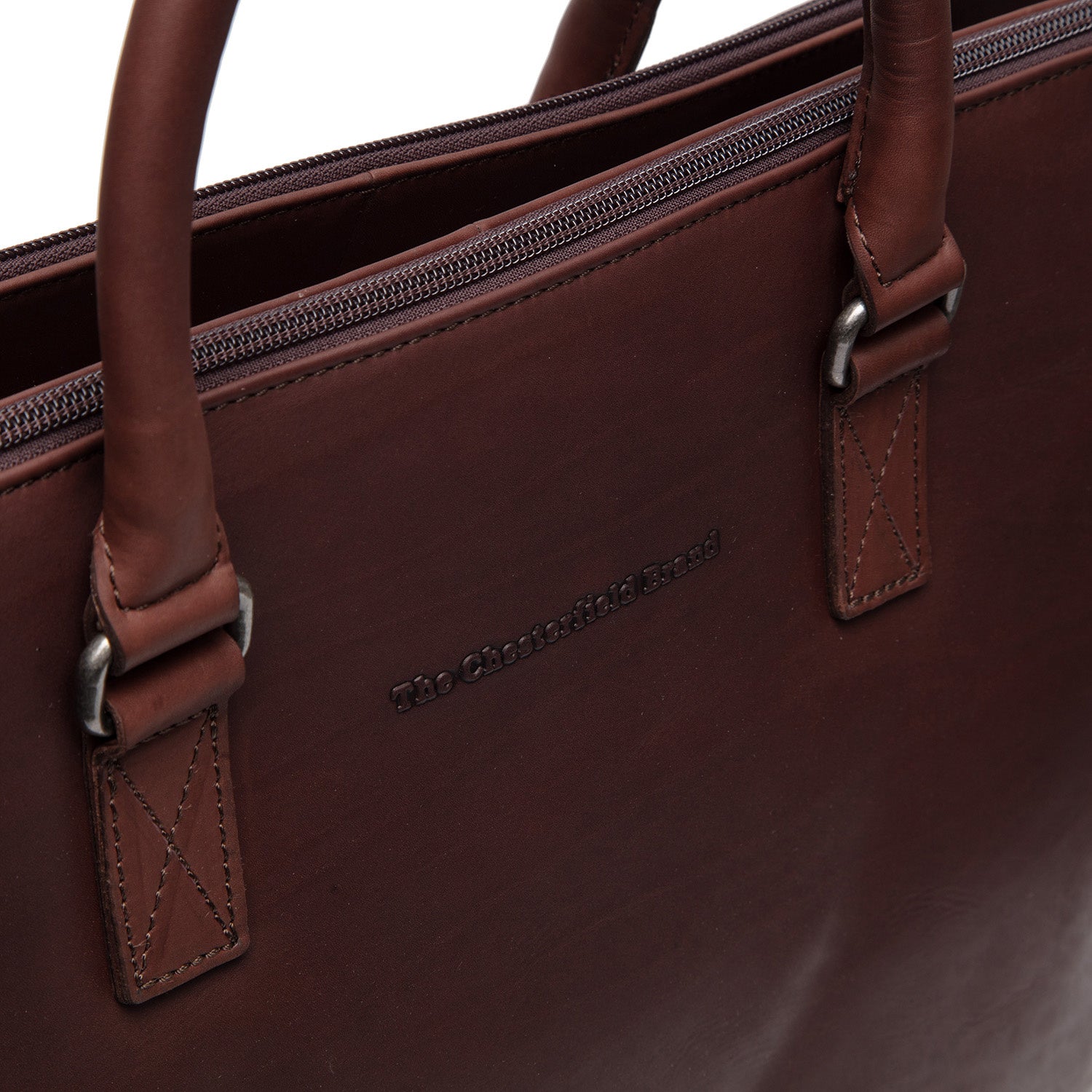 Leather Laptop Bag Brown Cameron