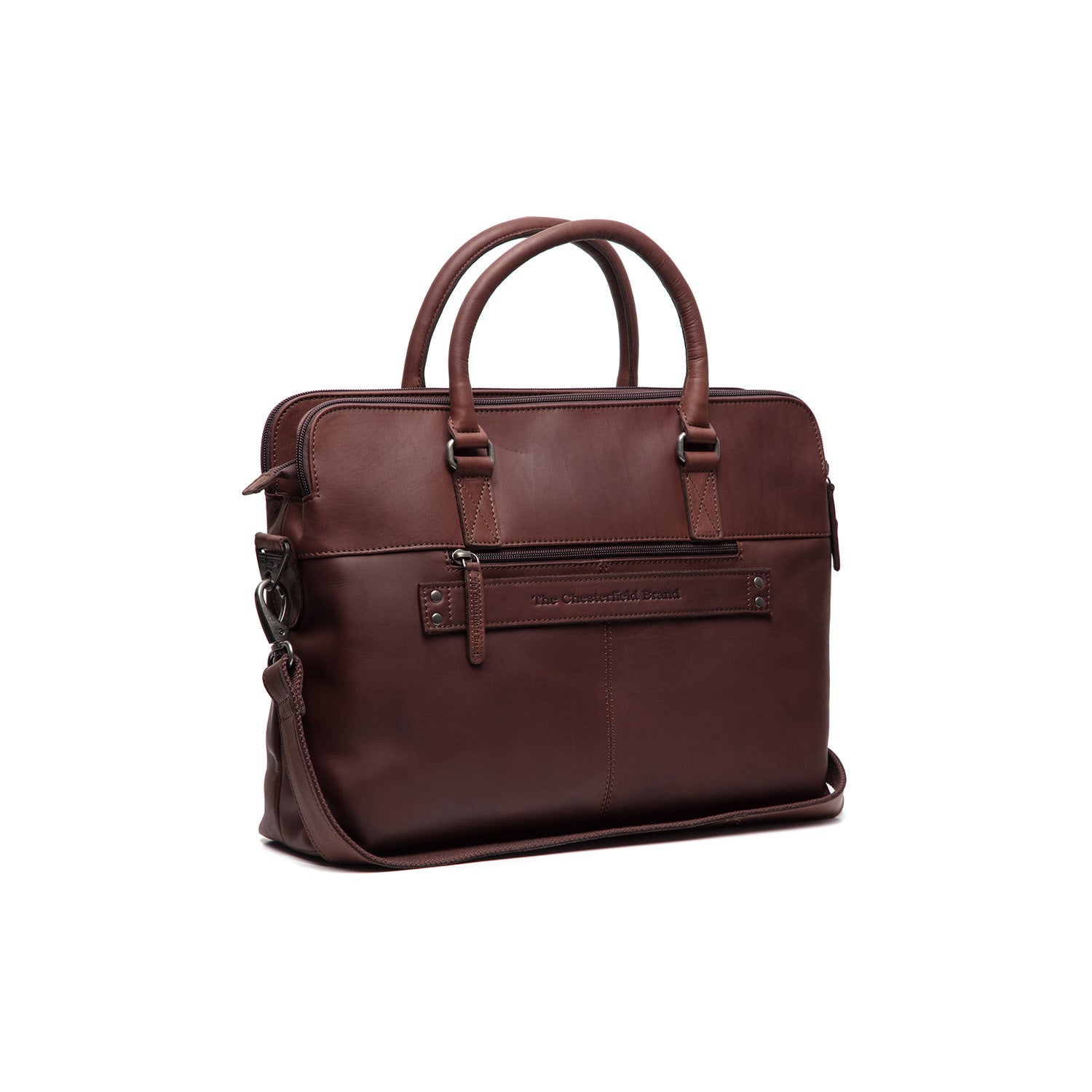 Leather Laptop Bag Brown Cameron