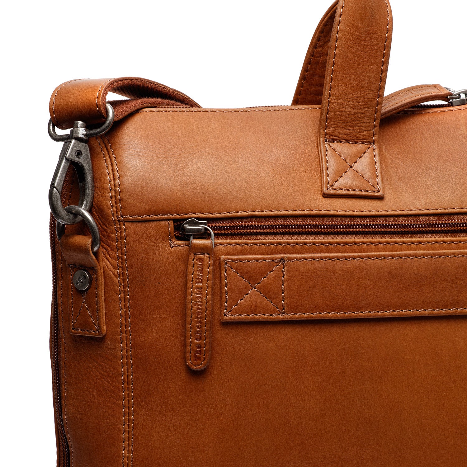 leren laptoptas cognac levanto