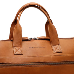 leren laptoptas cognac levanto