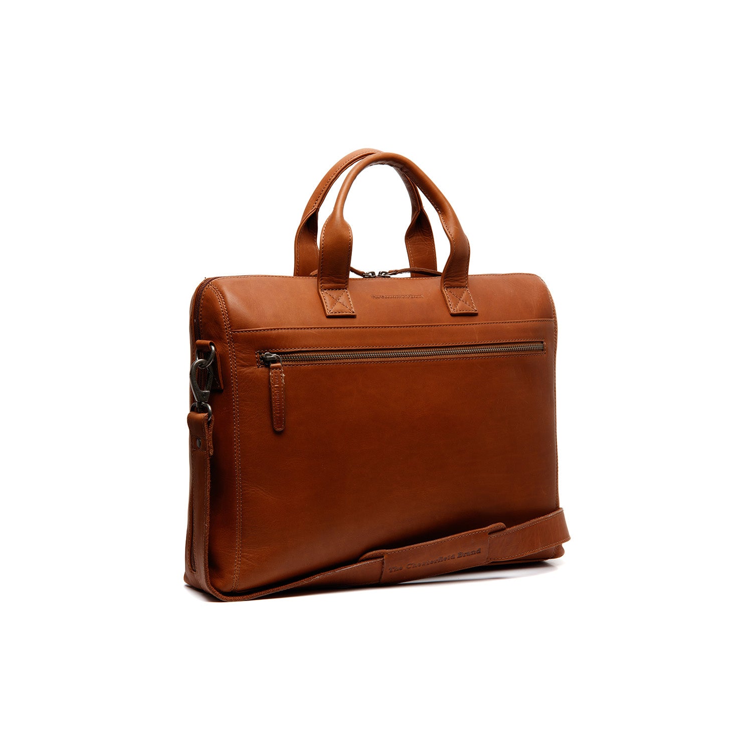 leren laptoptas cognac levanto