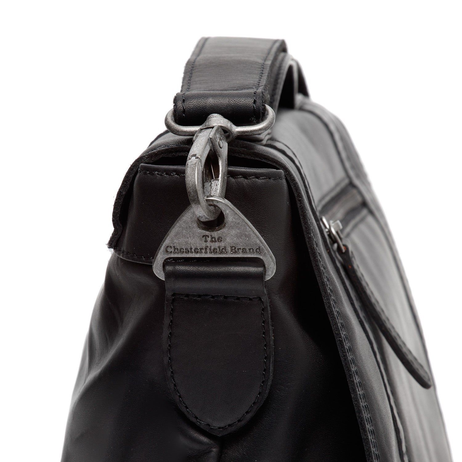 Leather Laptop Bag Black Veneto