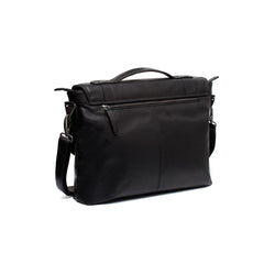 Leather Laptop Bag Black Veneto