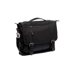 Leather Laptop Bag Black Veneto