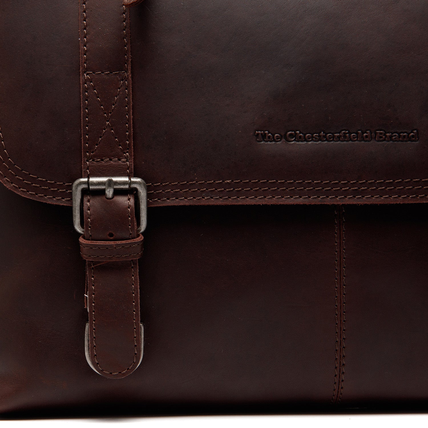 Leather Laptop Bag Brown Vento