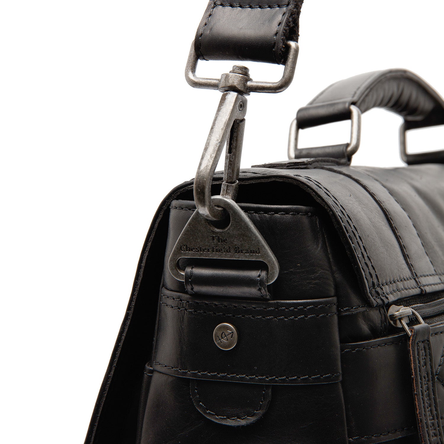 Leather Laptop Bag Black Imperia