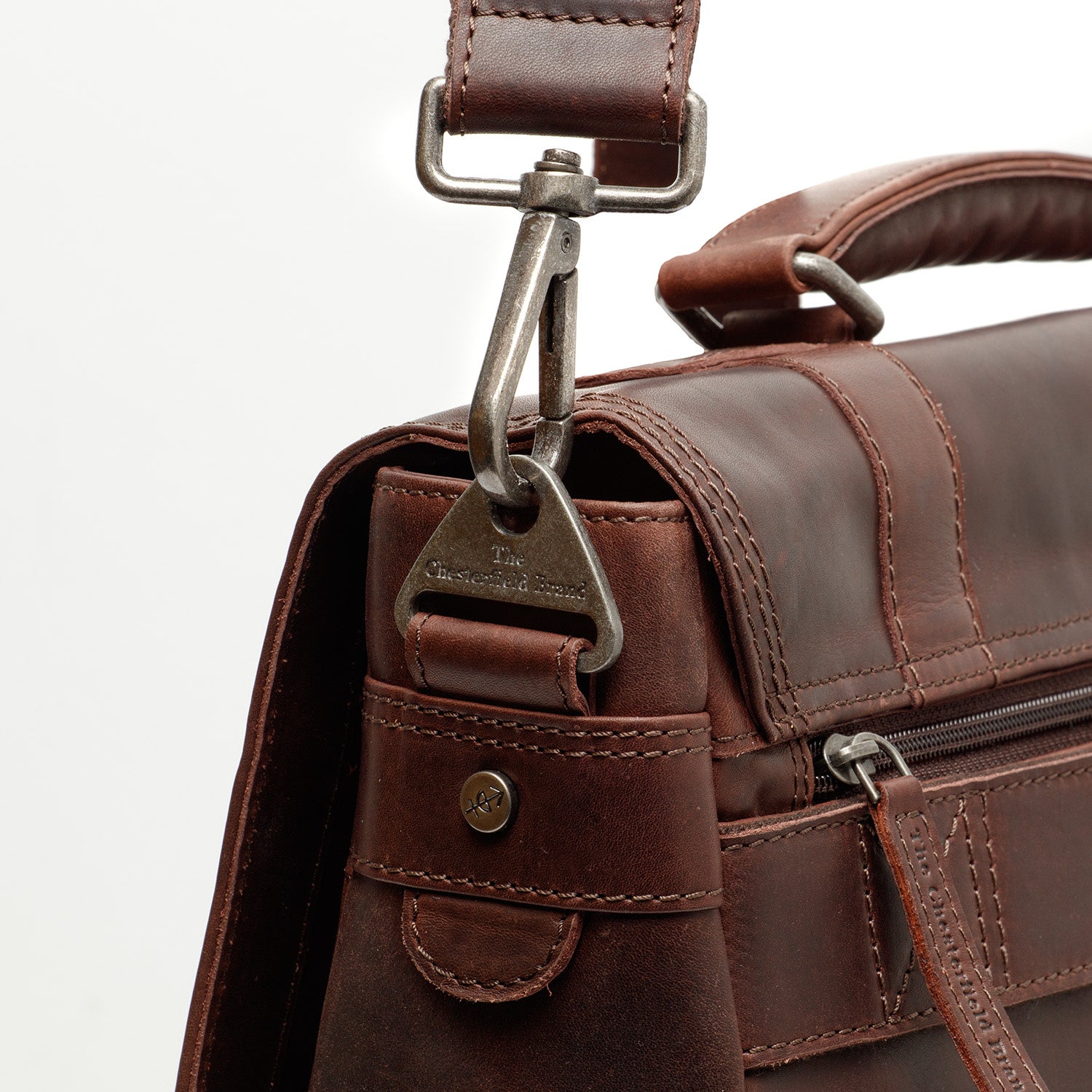 Leather Laptop Bag Brown Imperia