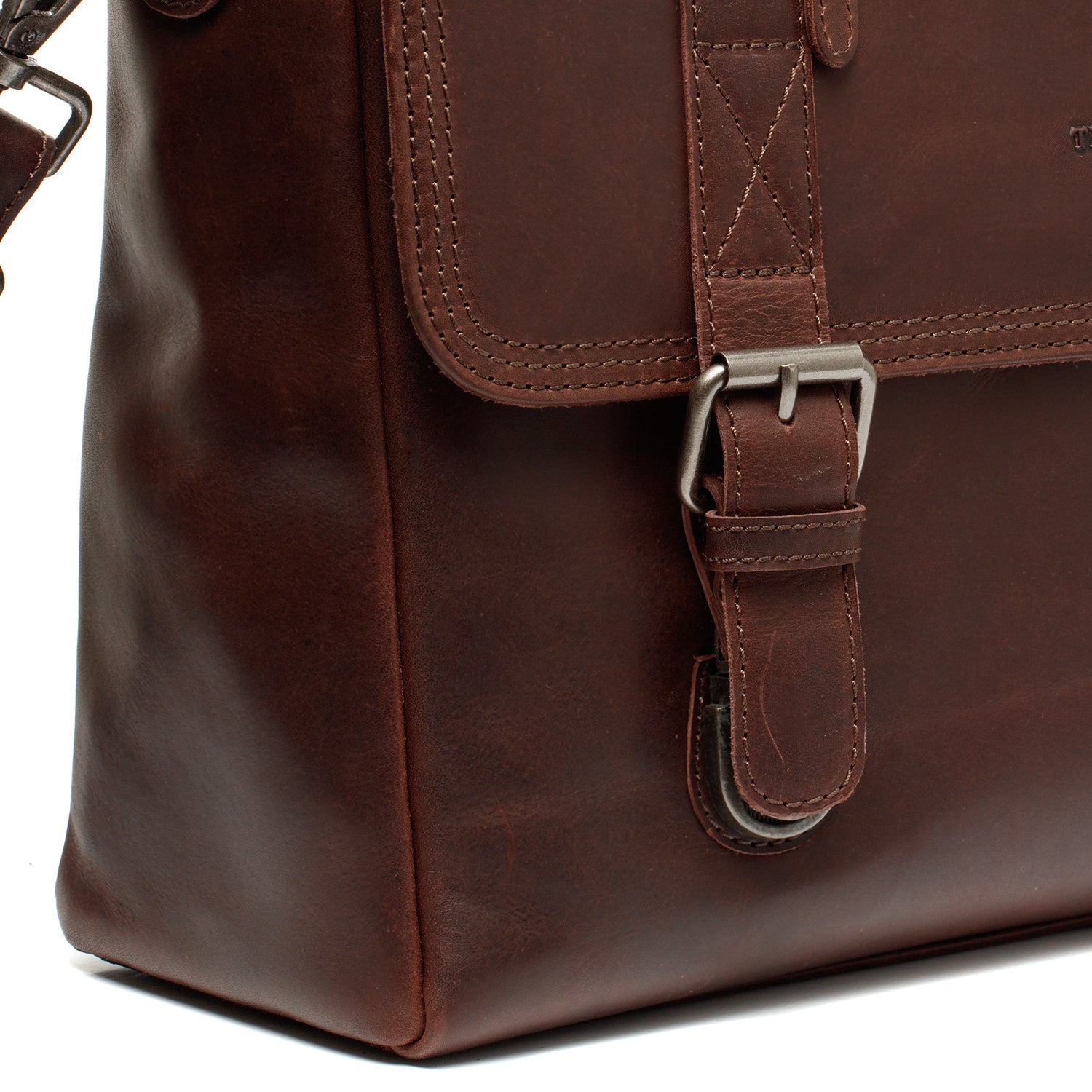 Leather Laptop Bag Brown Imperia