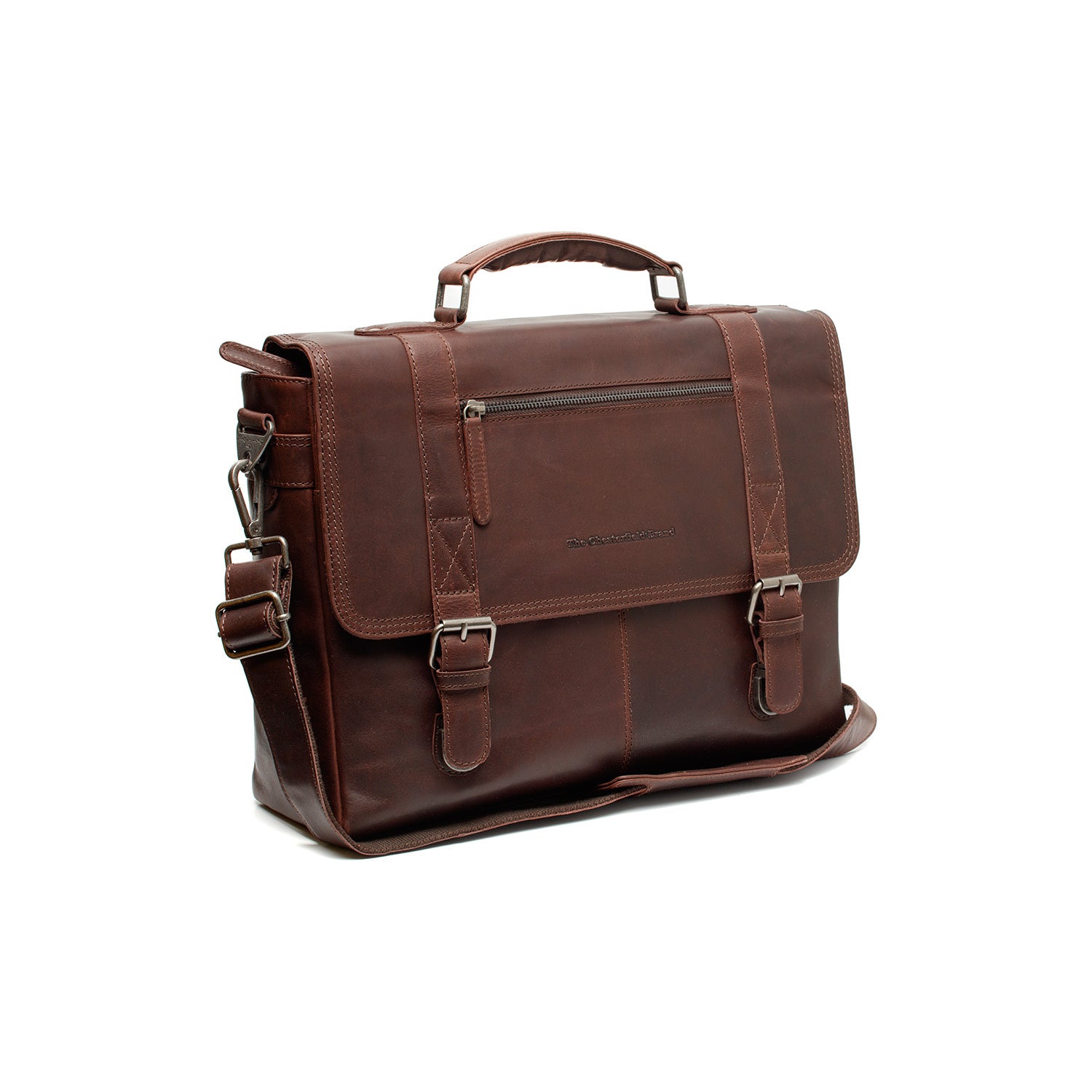 Leather Laptop Bag Brown Imperia