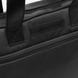 Leather Laptop Bag Black Narvik