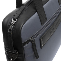 Leather Laptop Bag Light Grey Narvik