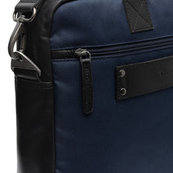 Leather Laptop Bag Navy Narvik