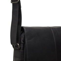 Leather Shoulder Bag Black Raphael