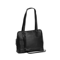 Leather Shoulder Bag Black Manon