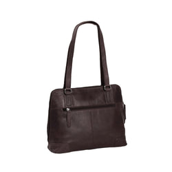 Leather Shoulder Bag Brown Manon