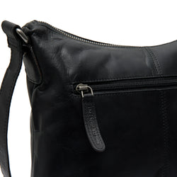 Leather Shoulder Bag Black Hailey