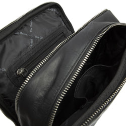 Leather Shoulder Bag Black Alva