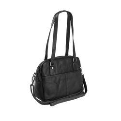 Leather Shoulder Bag Black Bilbao