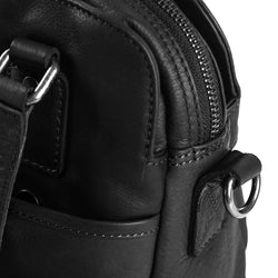 Leather Shoulder Bag Black Bilbao