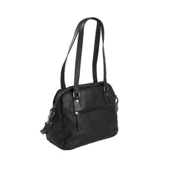 Leather Shoulder Bag Black Bilbao